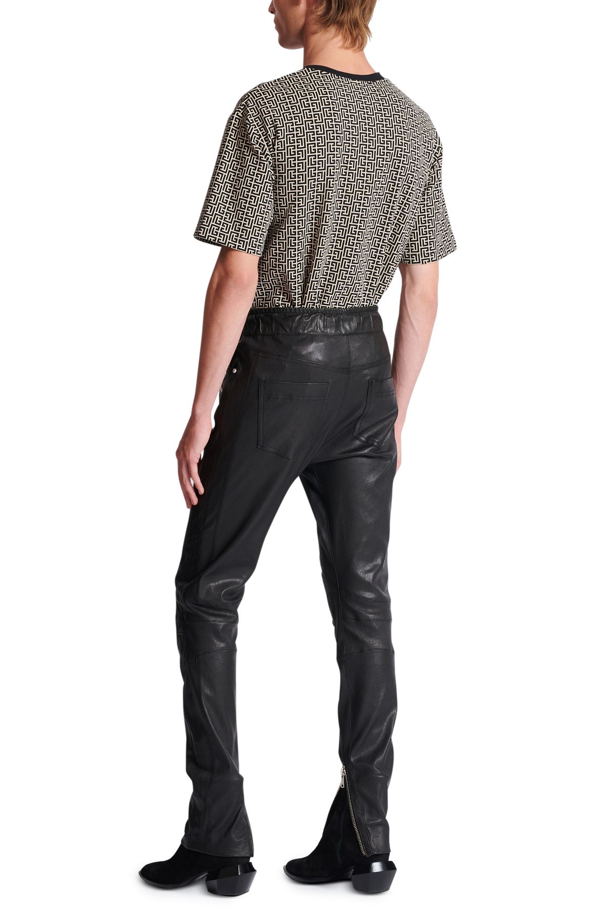 Balmain Stretch Leather Pants