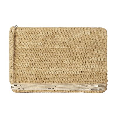  Raffia and Sequins Clutch