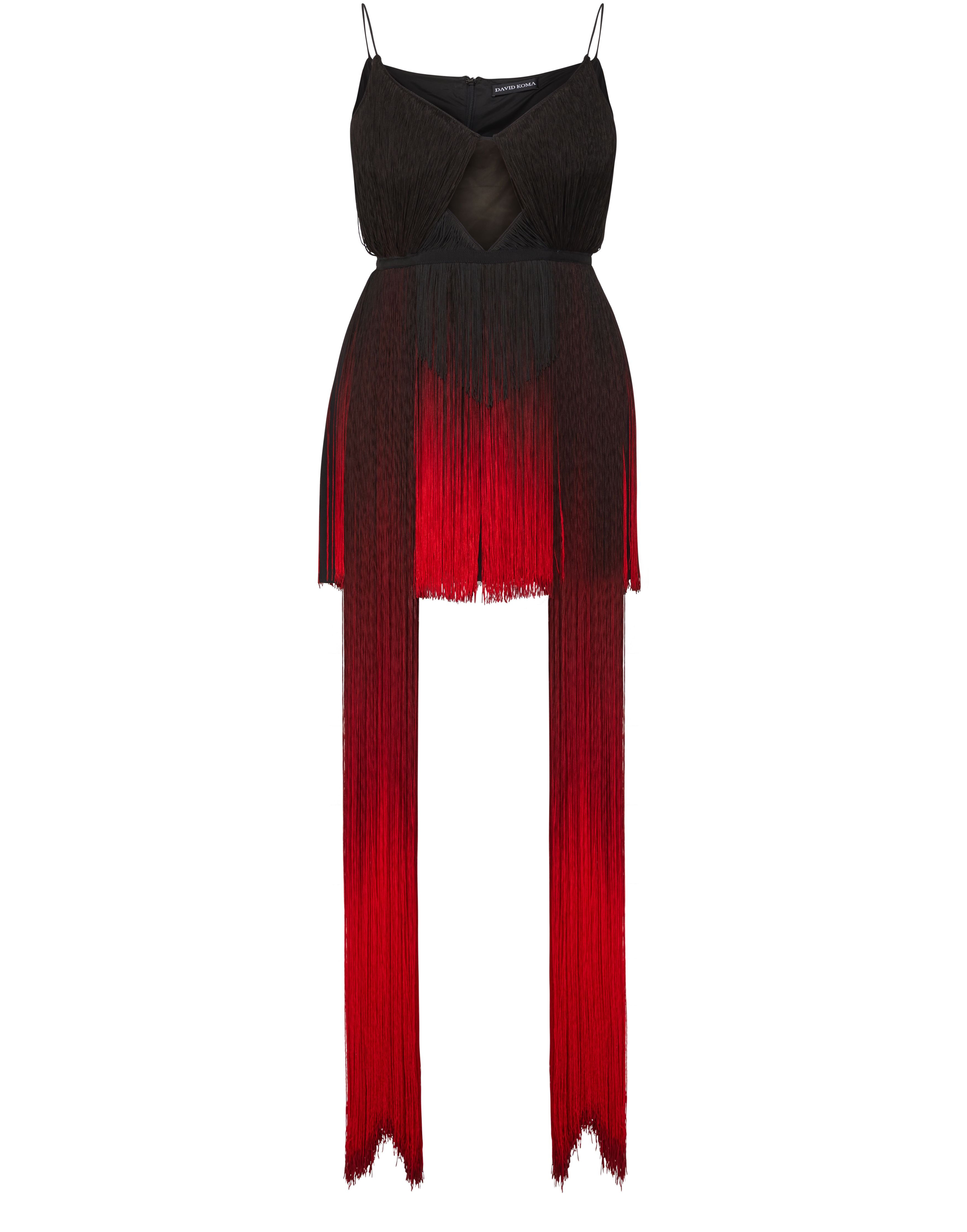 David Koma Gradient mini cami dress