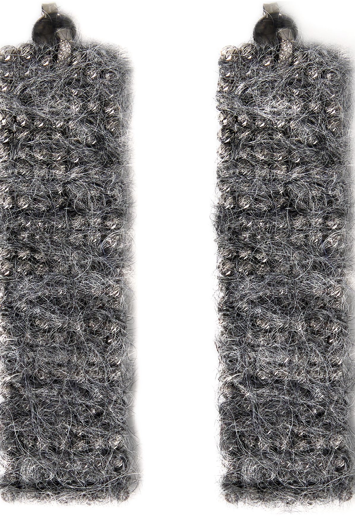 Brunello Cucinelli Silver and mohair earrings