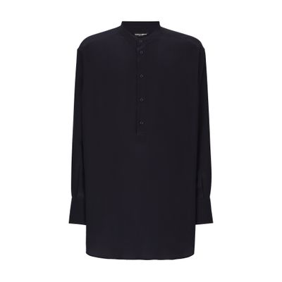 Dolce & Gabbana Silk shirt with Mandarin collar