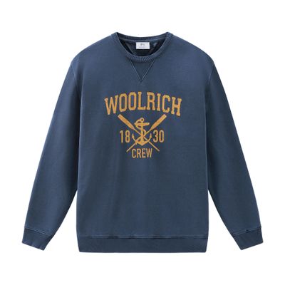 Woolrich Garment-dyed crewneck sweatshirt with graphic print