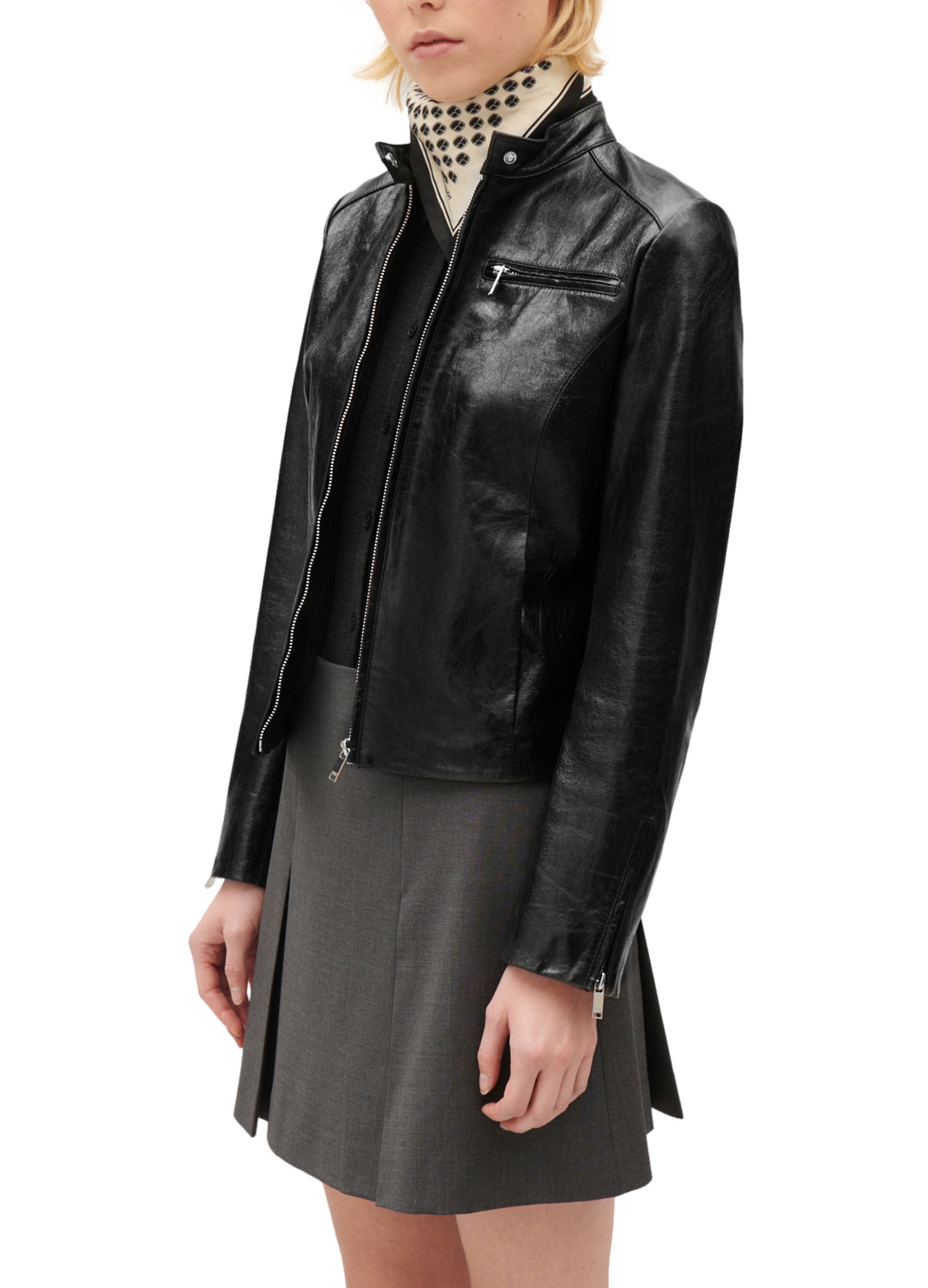  Leather biker jacket