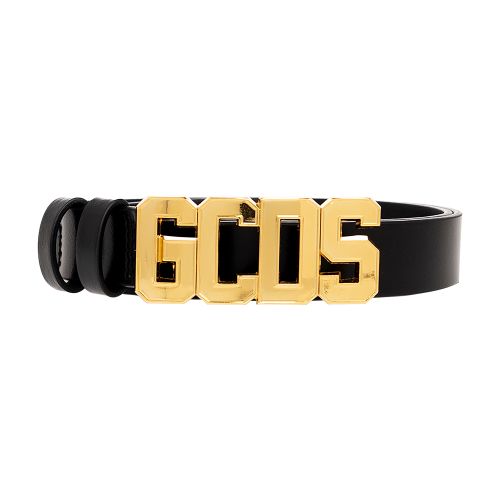 GCDS Leather belt with logo