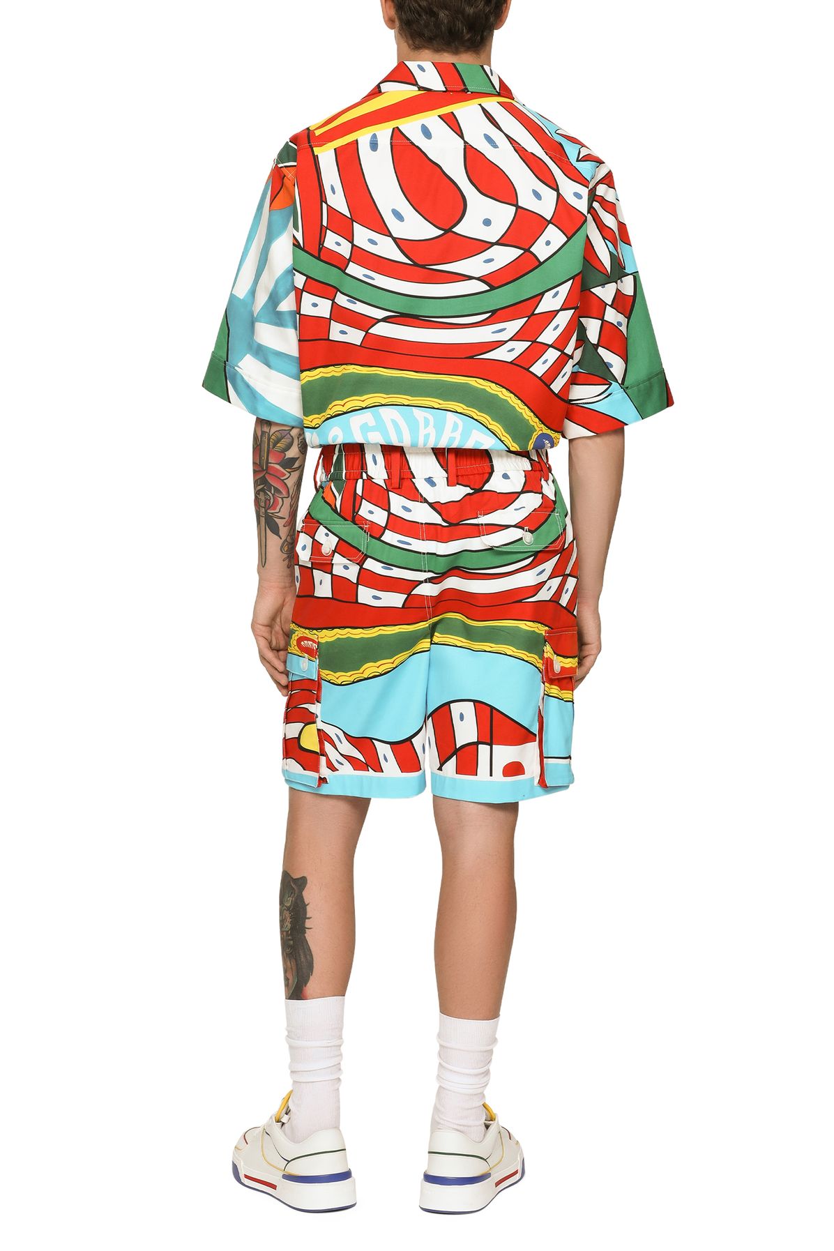 Dolce & Gabbana Stretch drill Hawaiian shirt