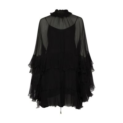 Chloé Ruched chiffon mini dress