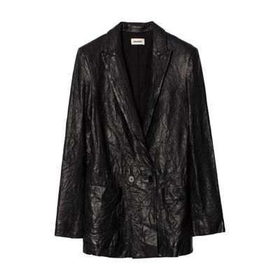 Zadig & Voltaire Visco Crinkle Leather Jacket