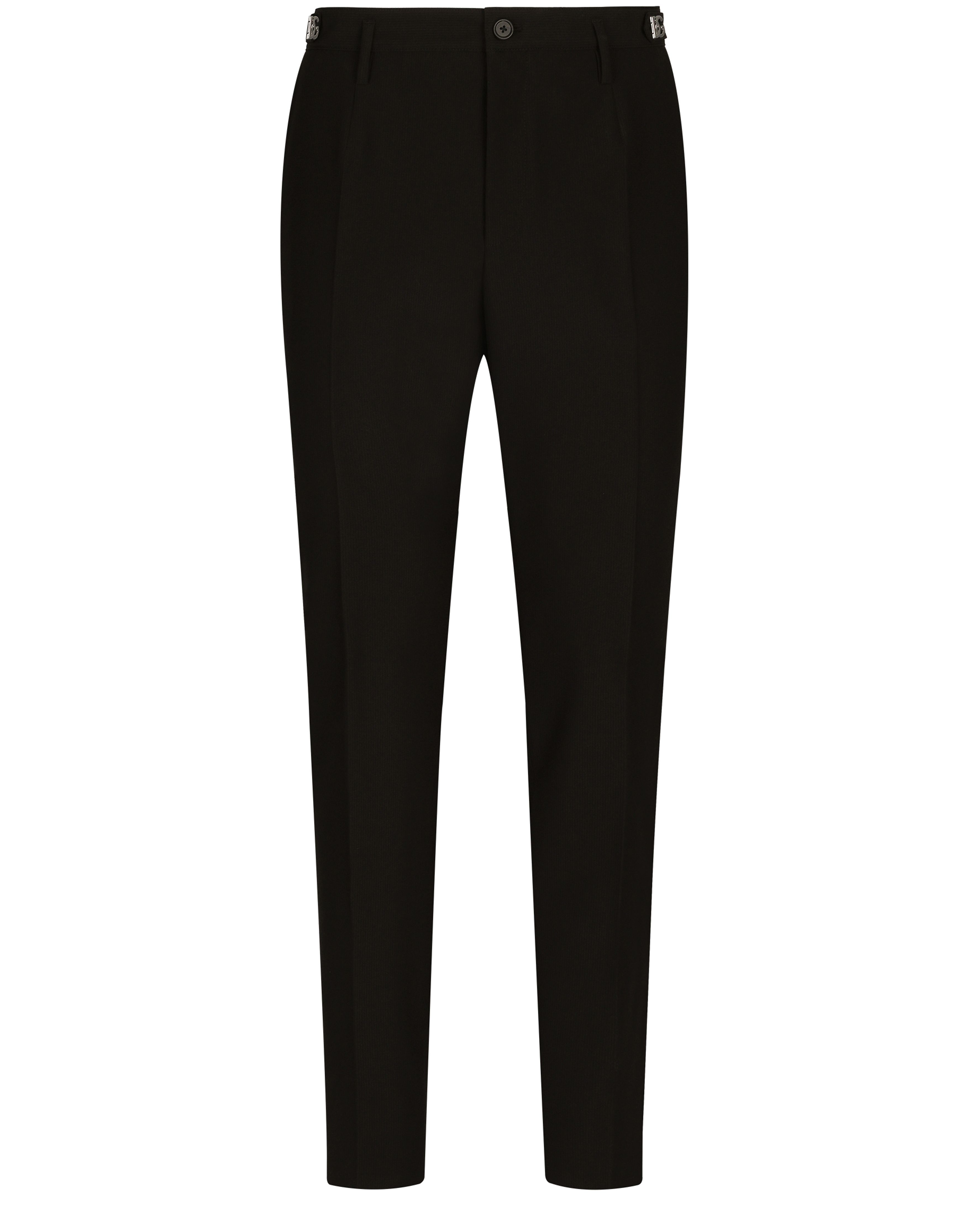 Dolce & Gabbana Technical Fabric Pants with Metal DG Logo