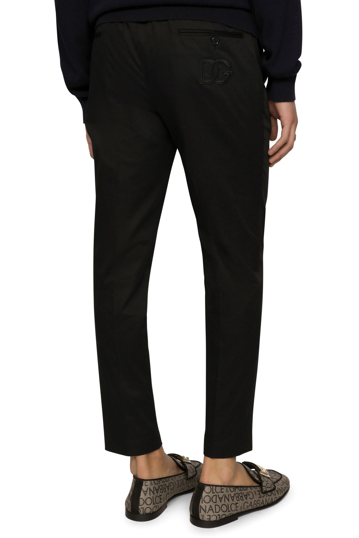 Dolce & Gabbana Stretch cotton pants with patch