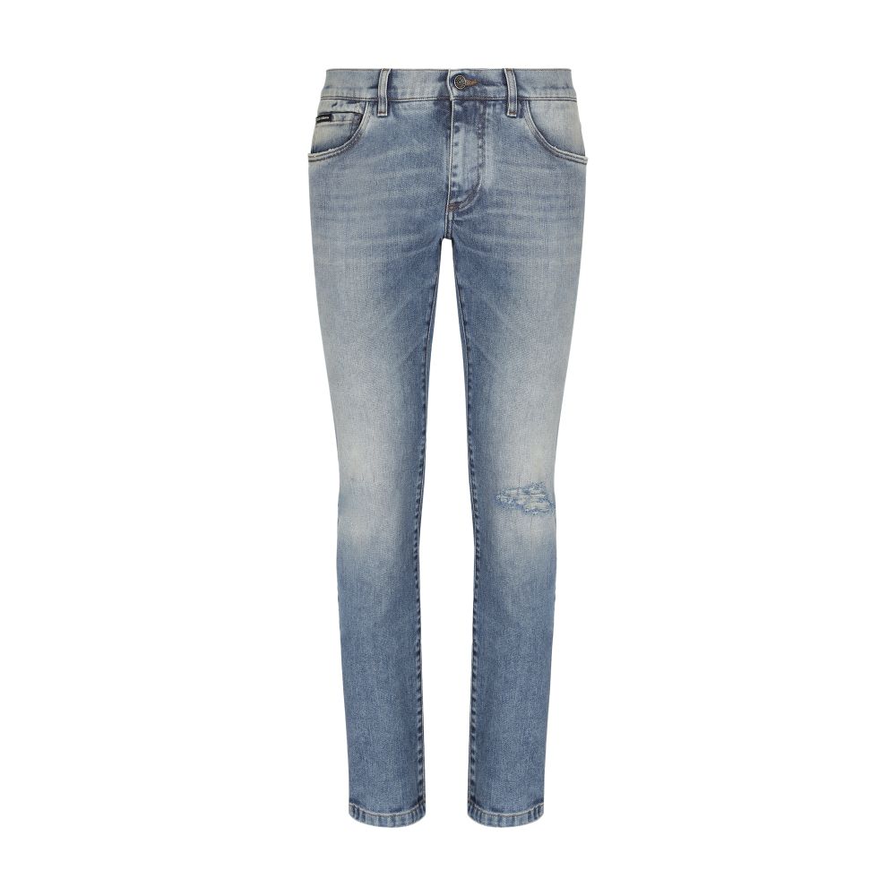 Dolce & Gabbana Skinny stretch jeans with rips