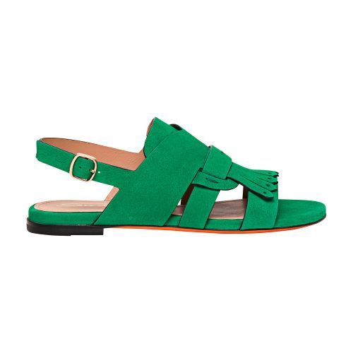 Santoni Suede flat sandals