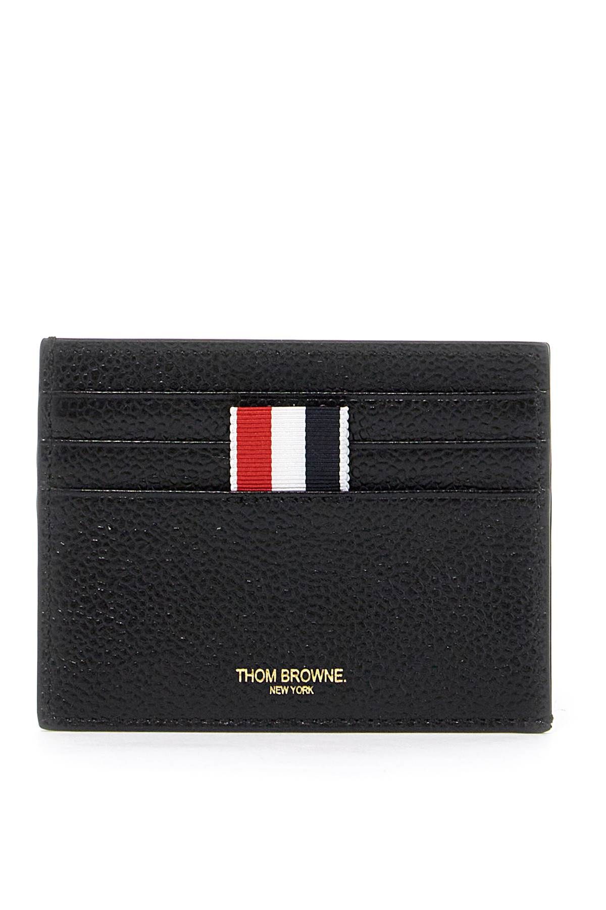 Thom Browne THOM BROWNE pebble leather card holder