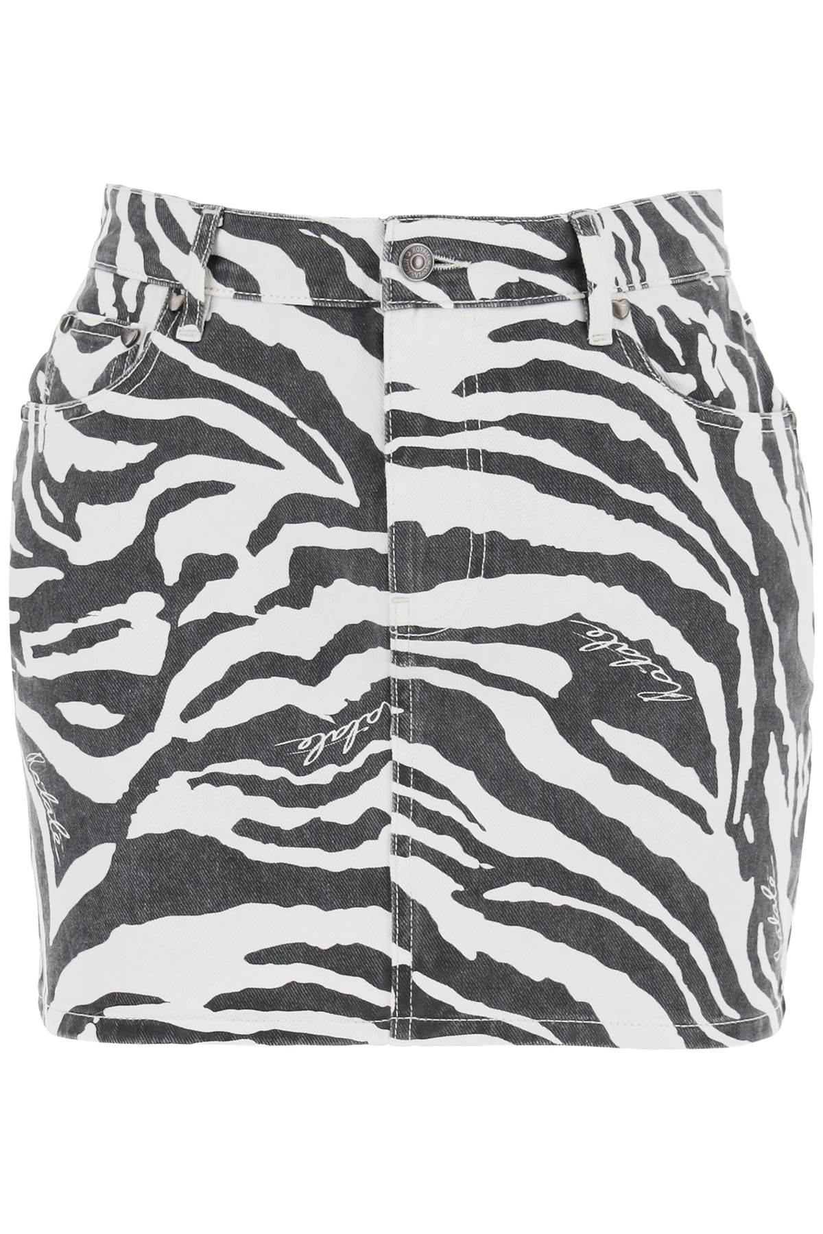 Rotate ROTATE "denim zebra print mini