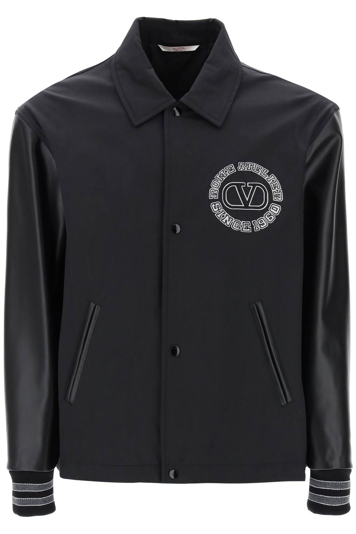 VALENTINO GARAVANI VALENTINO GARAVANI varsity jacket with leather sleeves