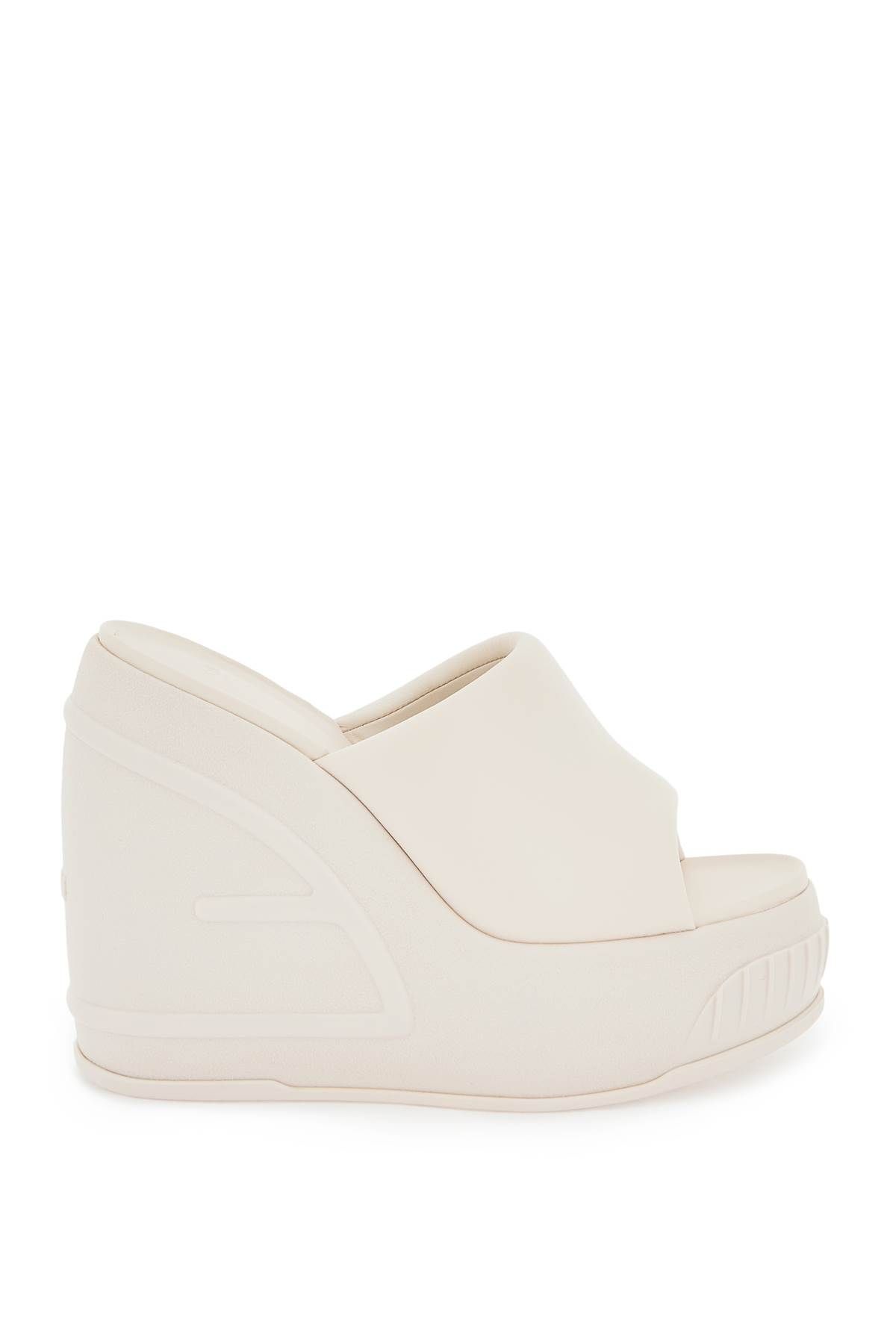 FENDI FENDI nappa leather wedge mules