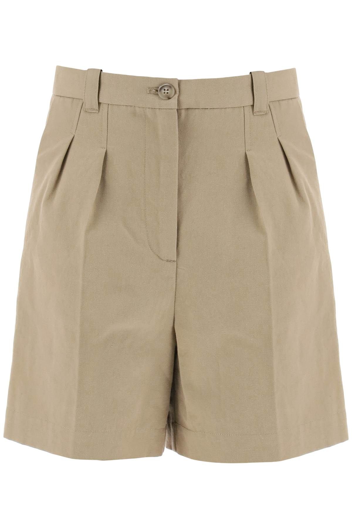 A.P.C. A. P.C. cotton and linen nola shorts for