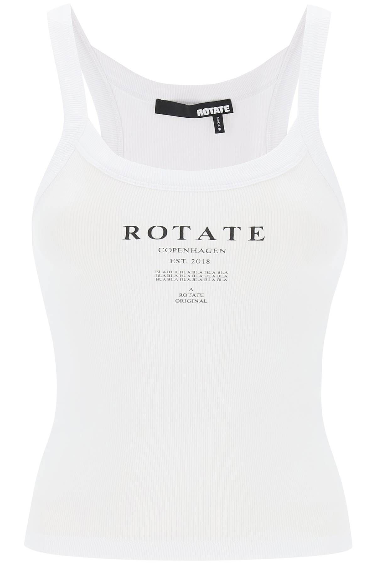 Rotate ROTATE ribbed tank top with spaghetti