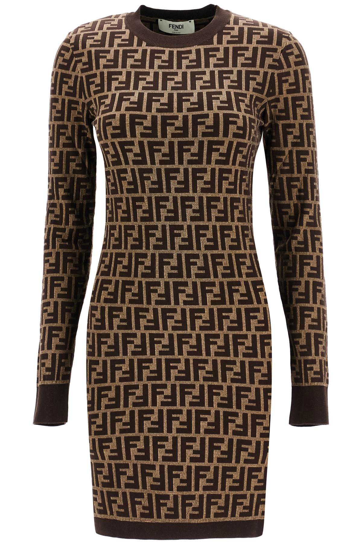 FENDI FENDI knitted ff mini dress