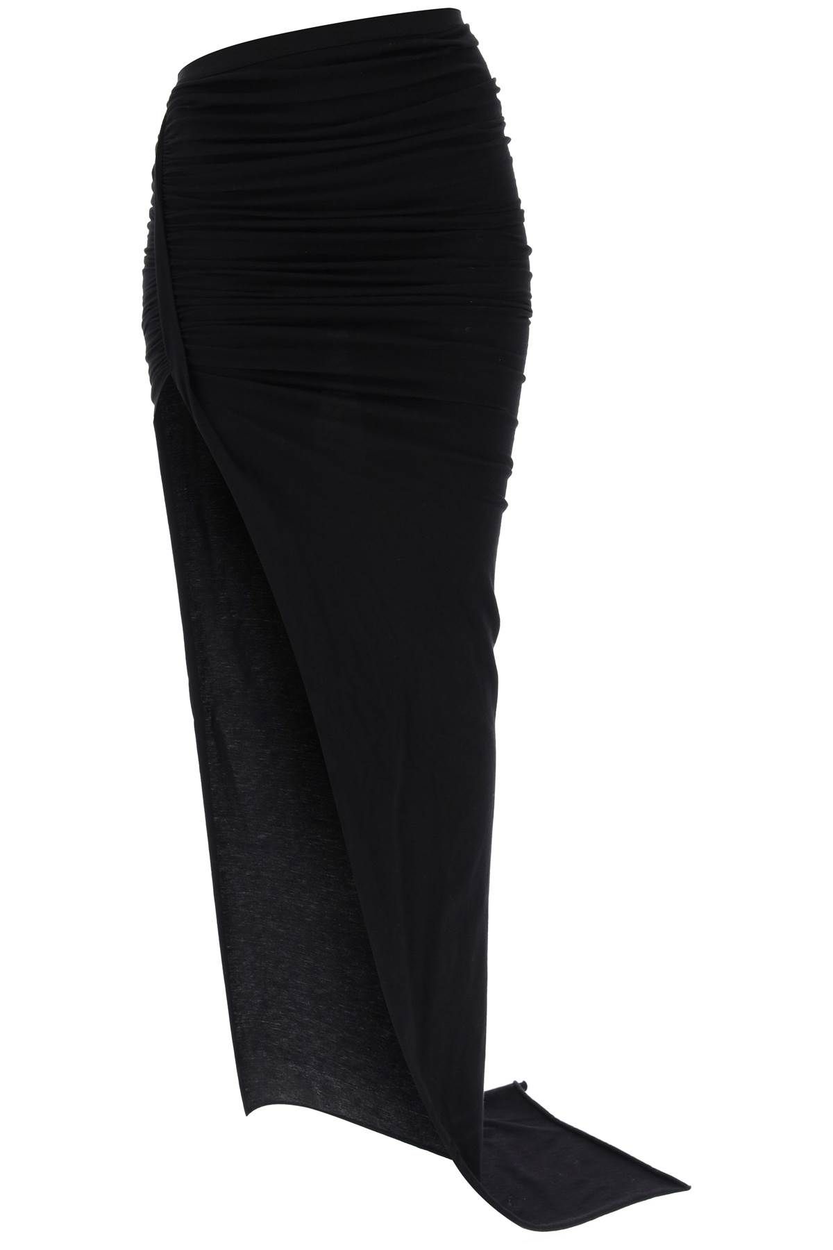 Rick Owens RICK OWENS asymmetric maxi skirt in jersey