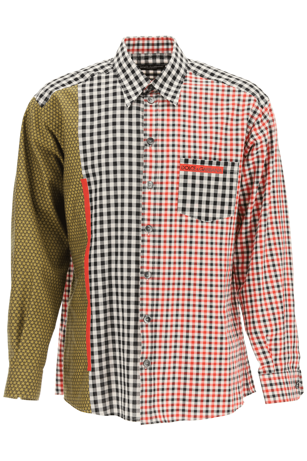 Dolce & Gabbana DOLCE & GABBANA oversized gingham patchwork shirt