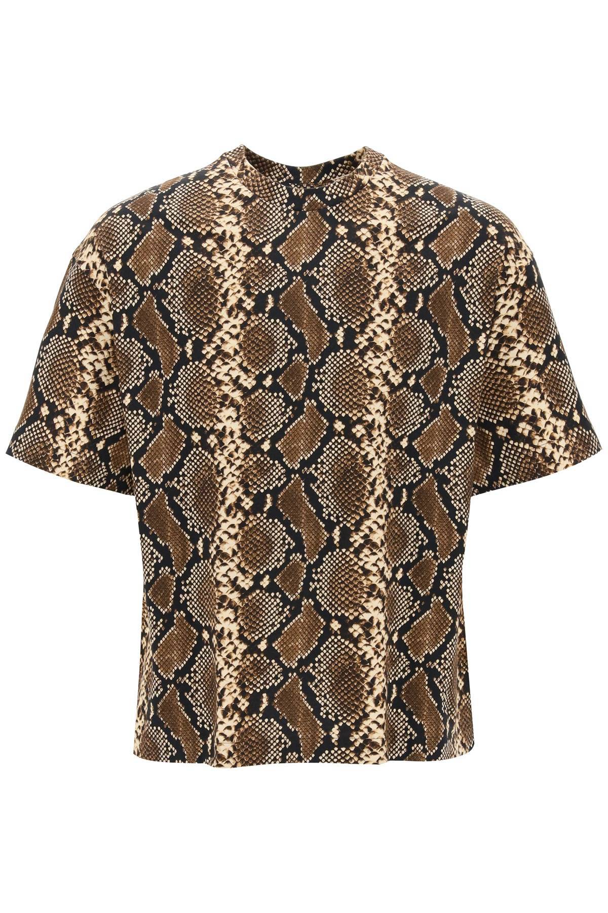 Jil Sander JIL SANDER python-patterned crewneck t-shirt