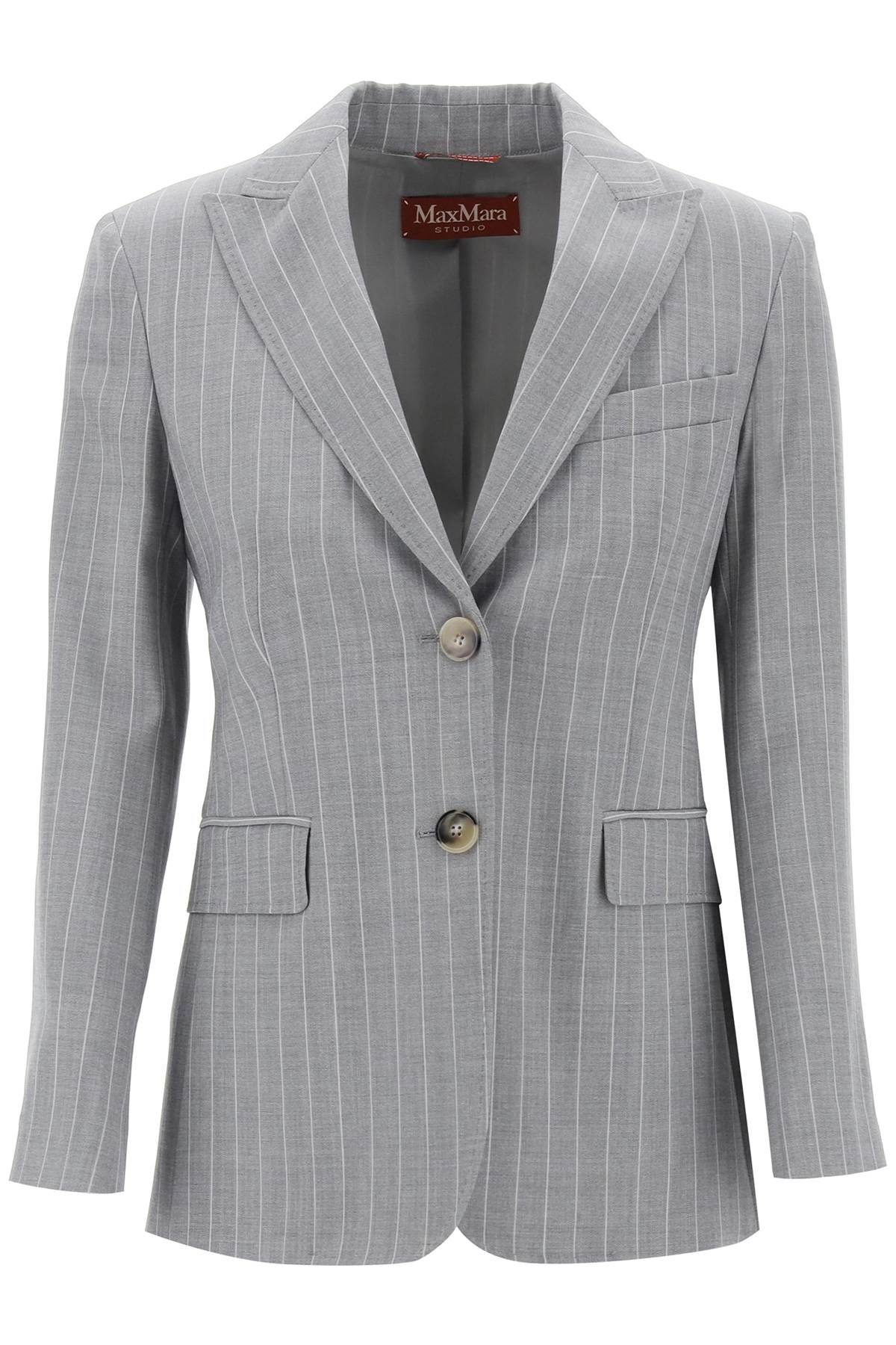 MAX MARA STUDIO MAX MARA STUDIO mora pinstriped jacket in light wool