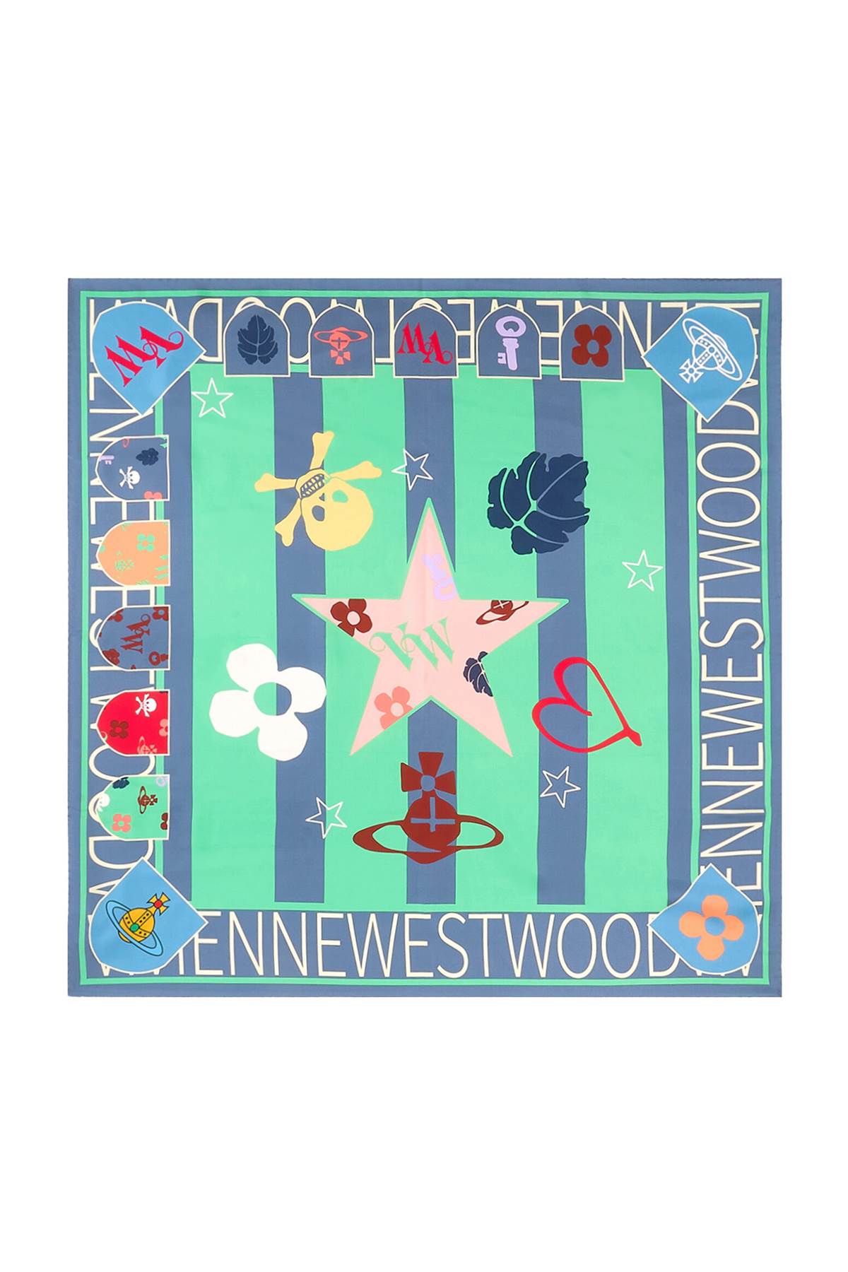 Vivienne Westwood VIVIENNE WESTWOOD print square football print scarf