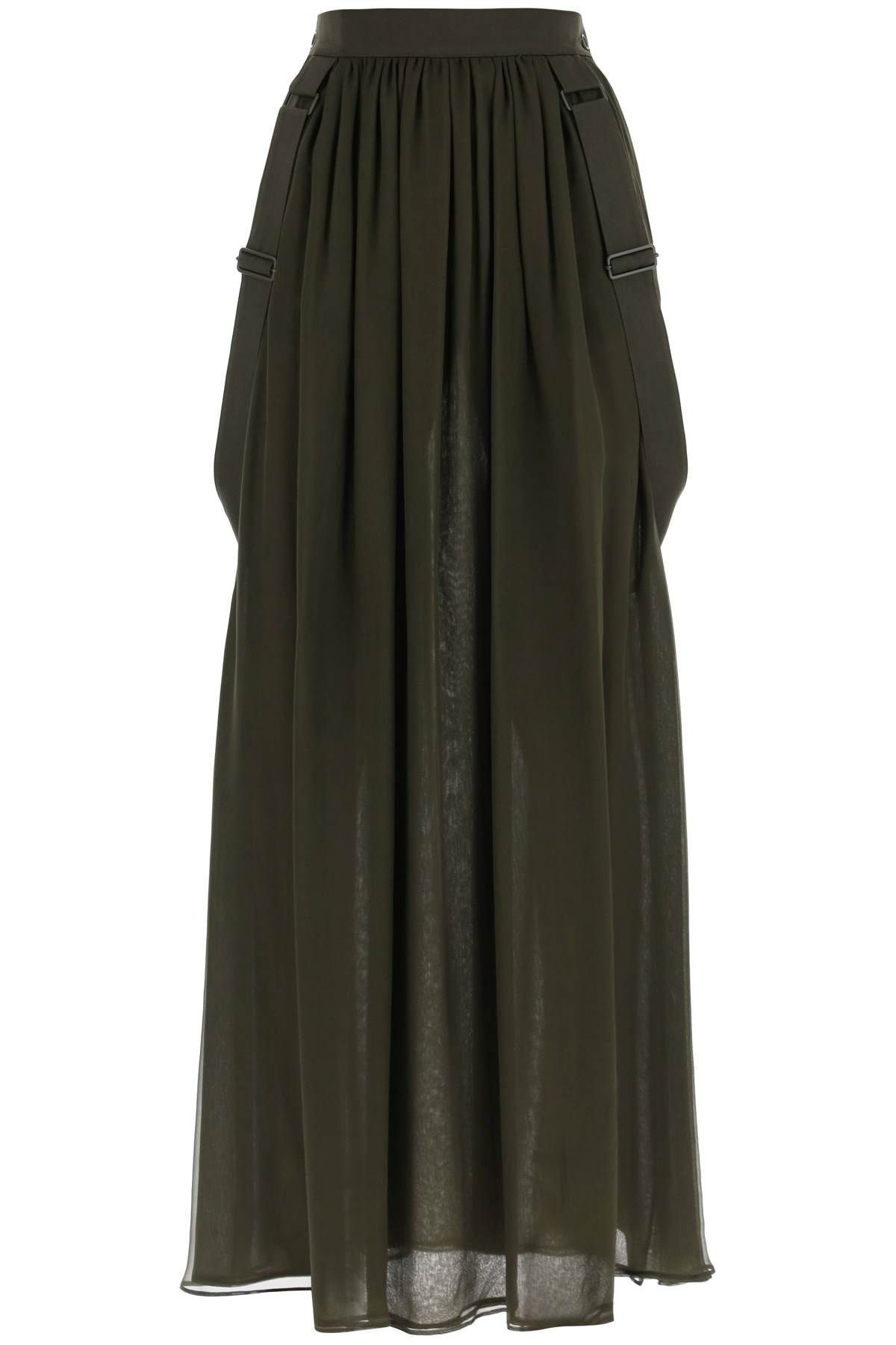 Max Mara MAX MARA maxi silk chiffon jedy skirt in