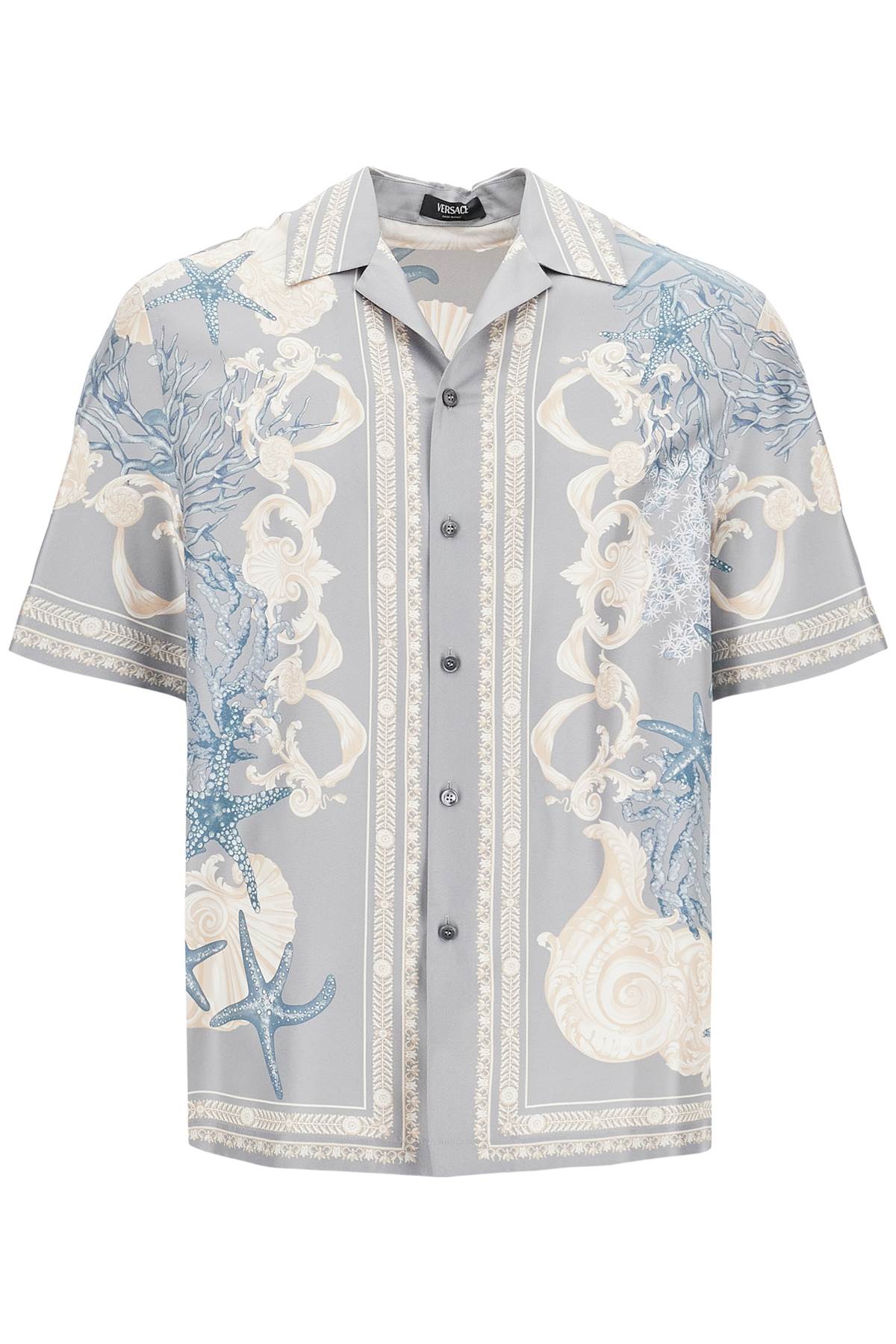 Versace VERSACE baroque printed silk bowling shirt set for the