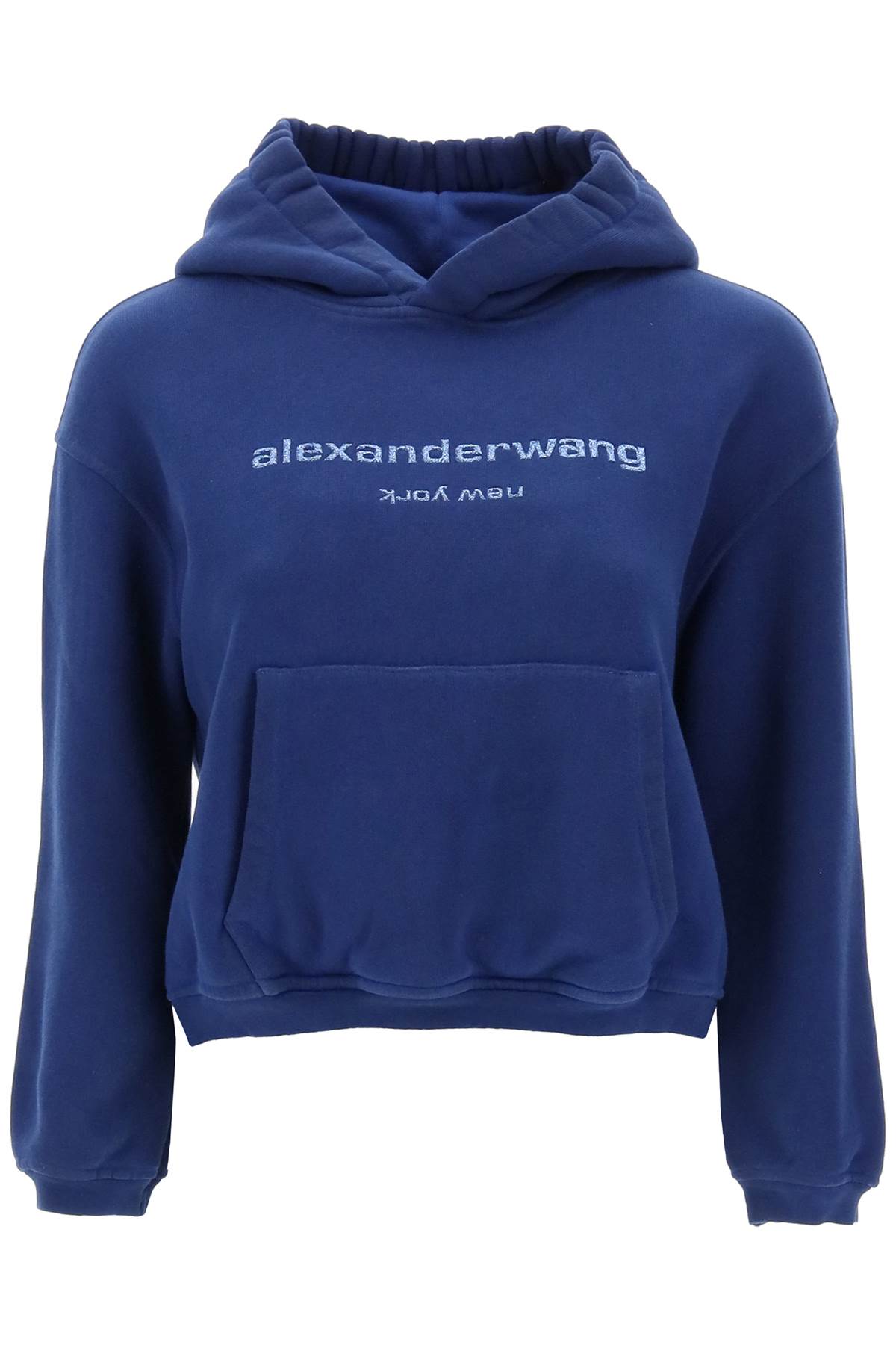 Alexander Wang ALEXANDER WANG cropped hoodie with glitter logo