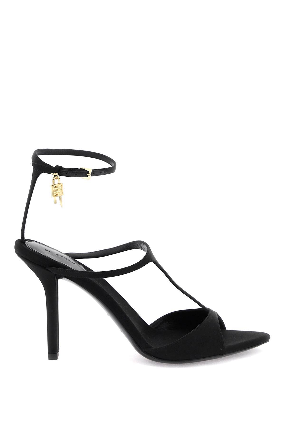 Givenchy GIVENCHY satin sandals with g lock charm