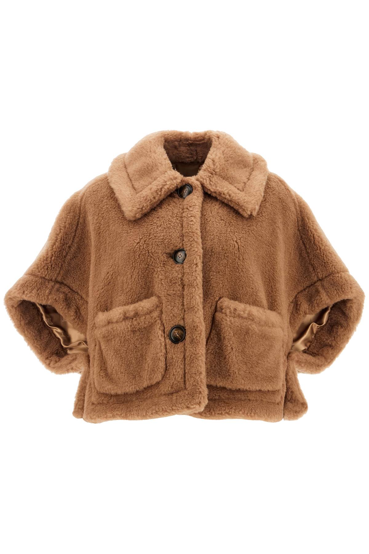 Max Mara MAX MARA "cropped teddy fleece cape