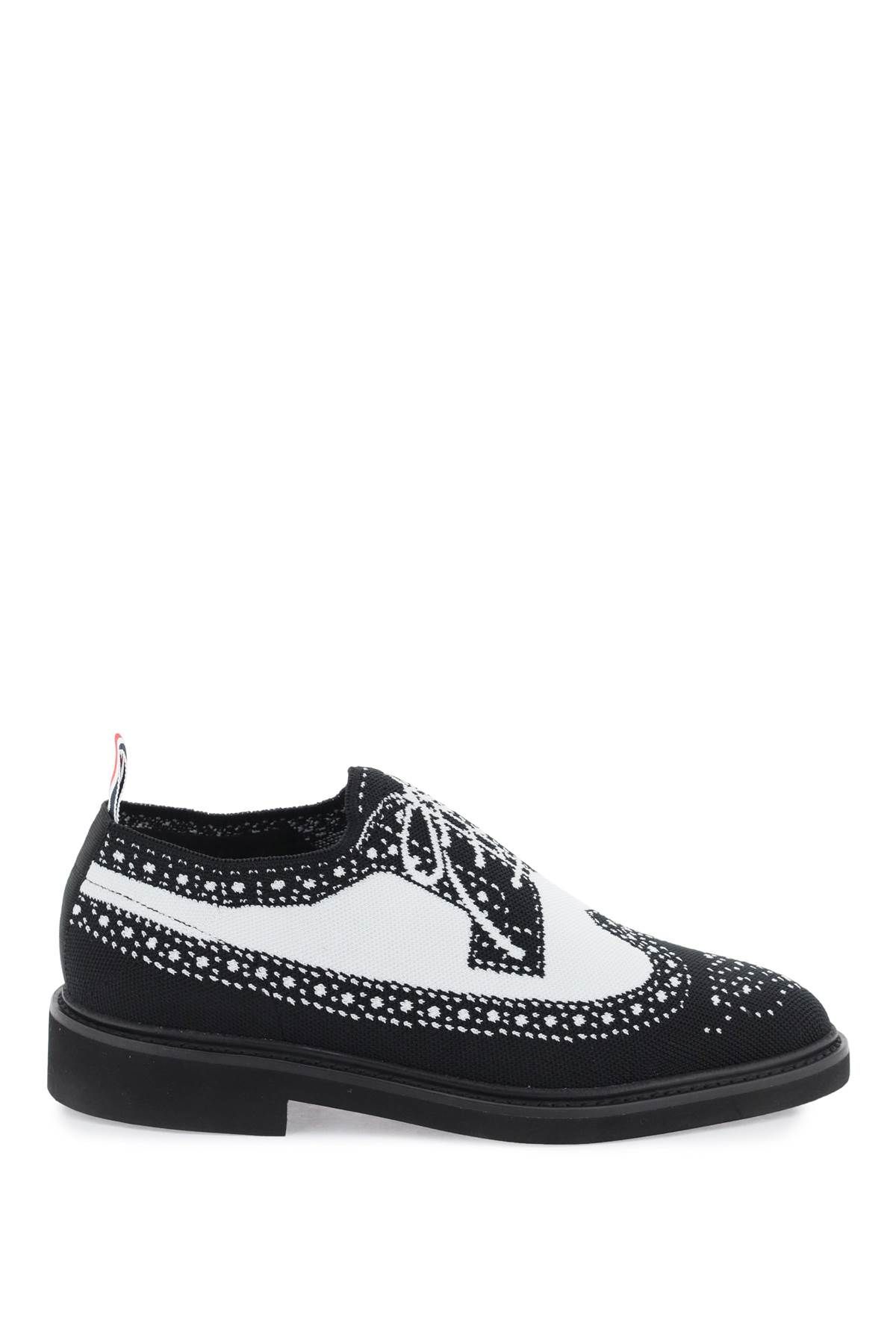 Thom Browne THOM BROWNE longwing brogue loafers in trompe l'oeil knit