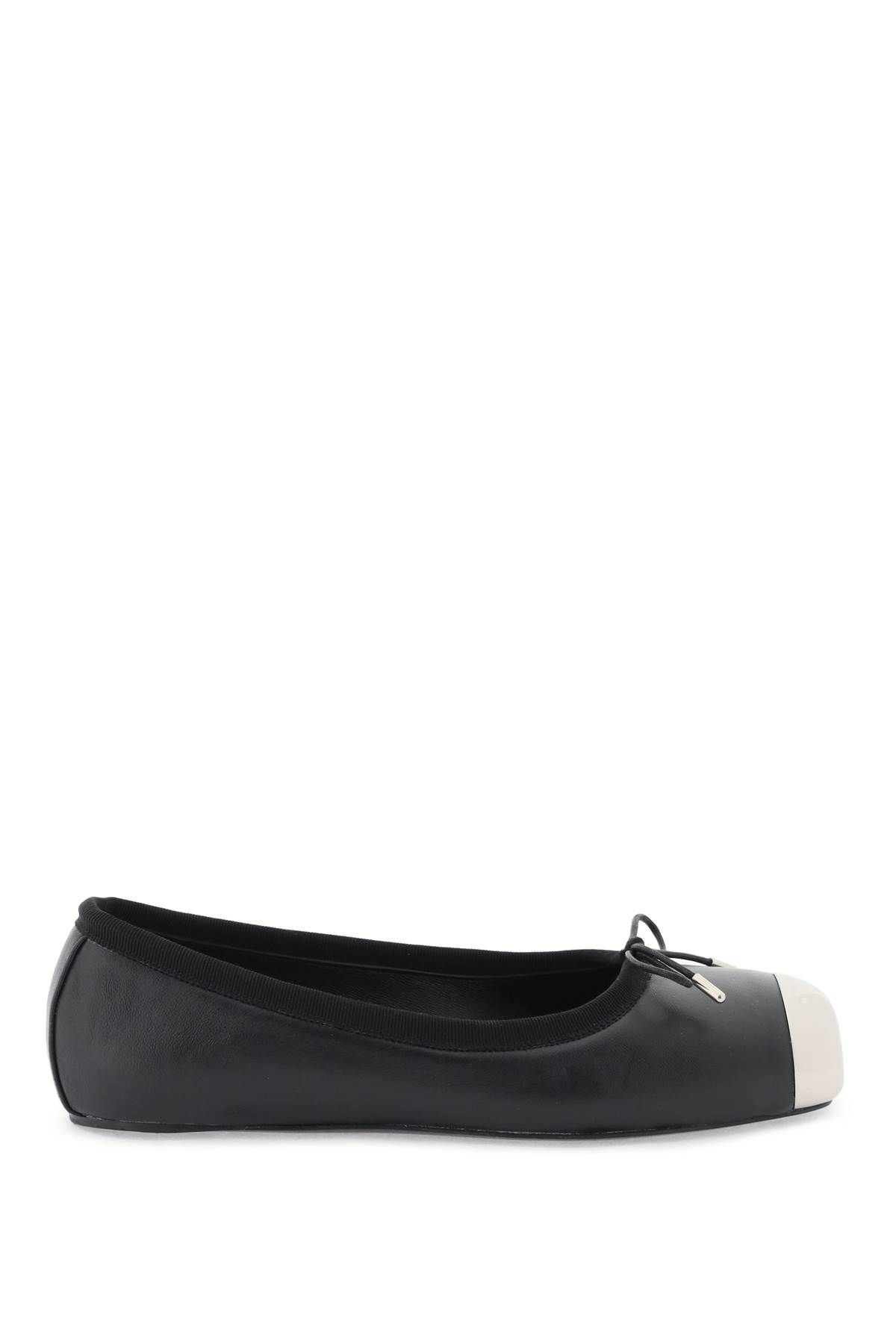 Alexander McQueen ALEXANDER MCQUEEN nappa leather ballet flats with metallic toe