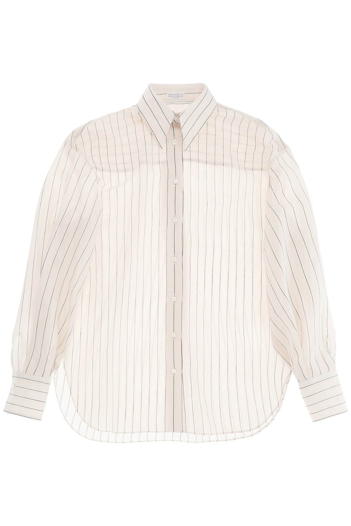 Brunello Cucinelli BRUNELLO CUCINELLI lightweight sparkling stripe shirt