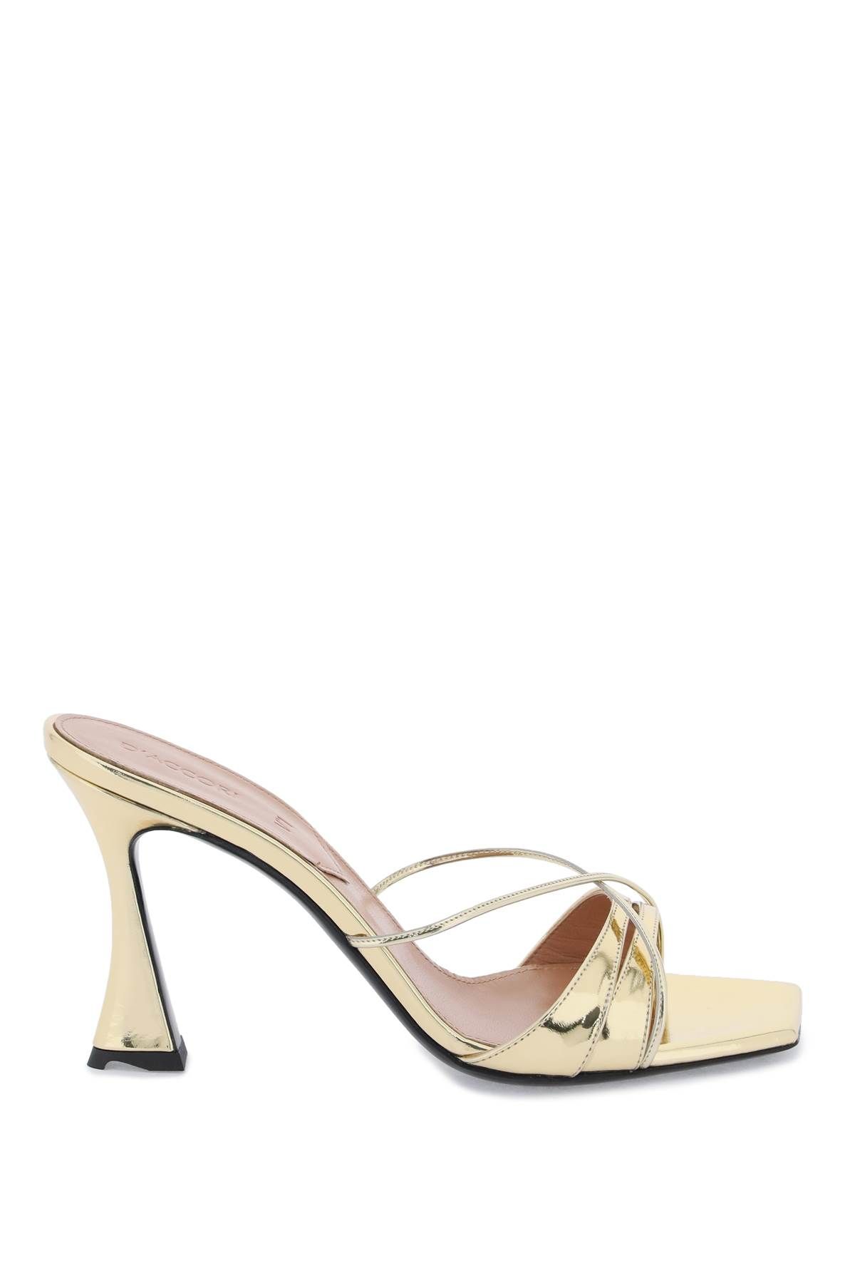 D'Accori D'ACCORI metallic leather lust mules