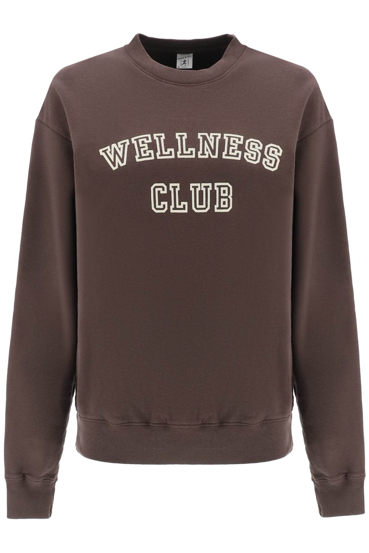  SPORTY RICH crew-neck sweatshirt with lettering print