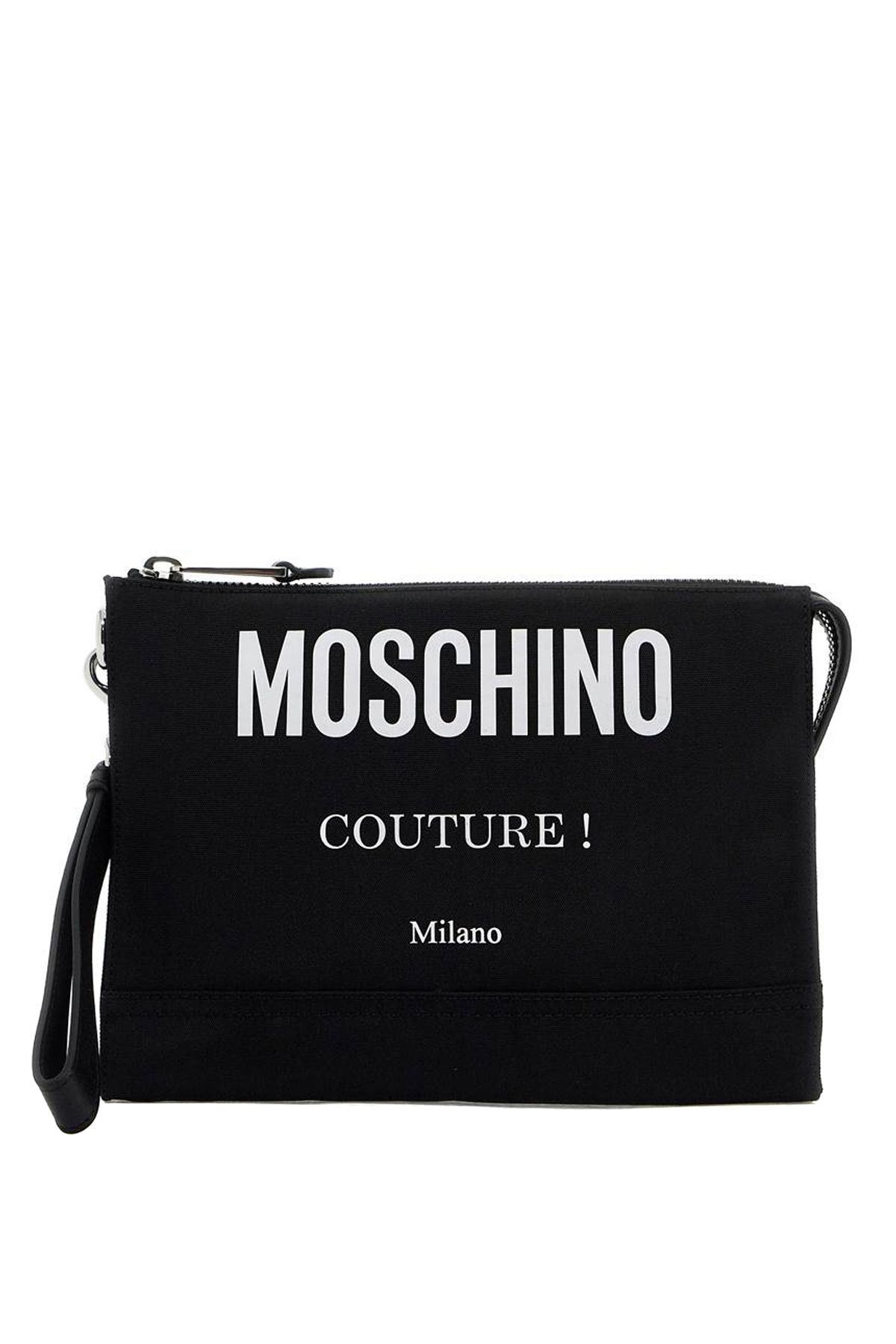 Moschino MOSCHINO nylon logo pouch with zip