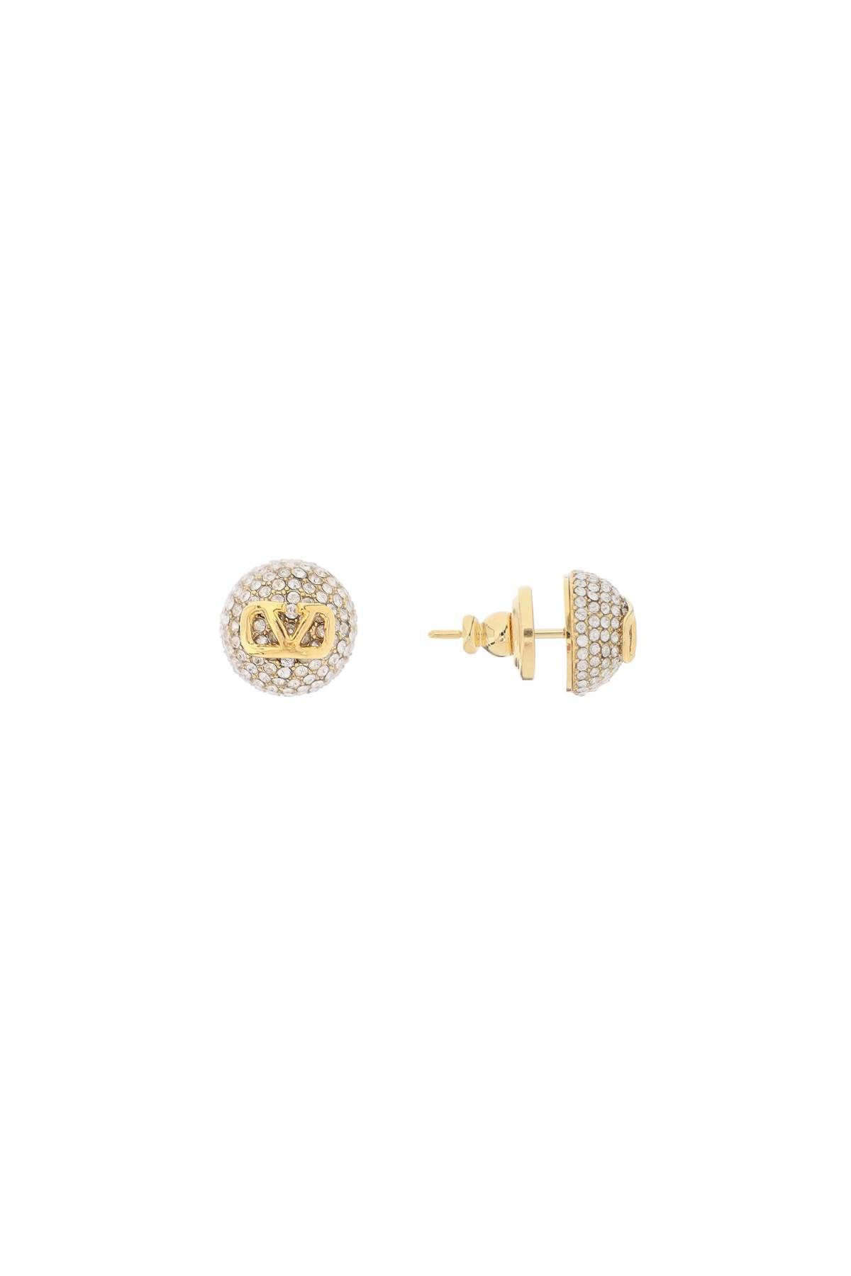 VALENTINO GARAVANI VALENTINO GARAVANI vlogo signature earrings with swarovski crystals