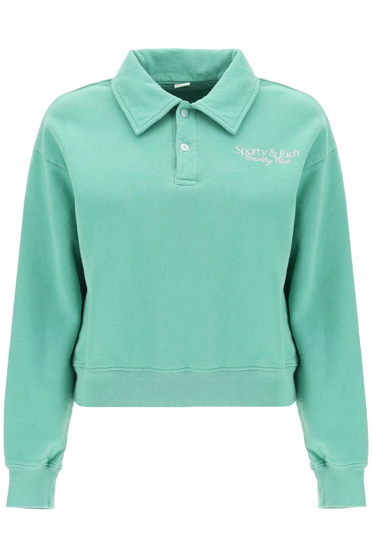  SPORTY RICH 'sr country club' polo sweatshirt