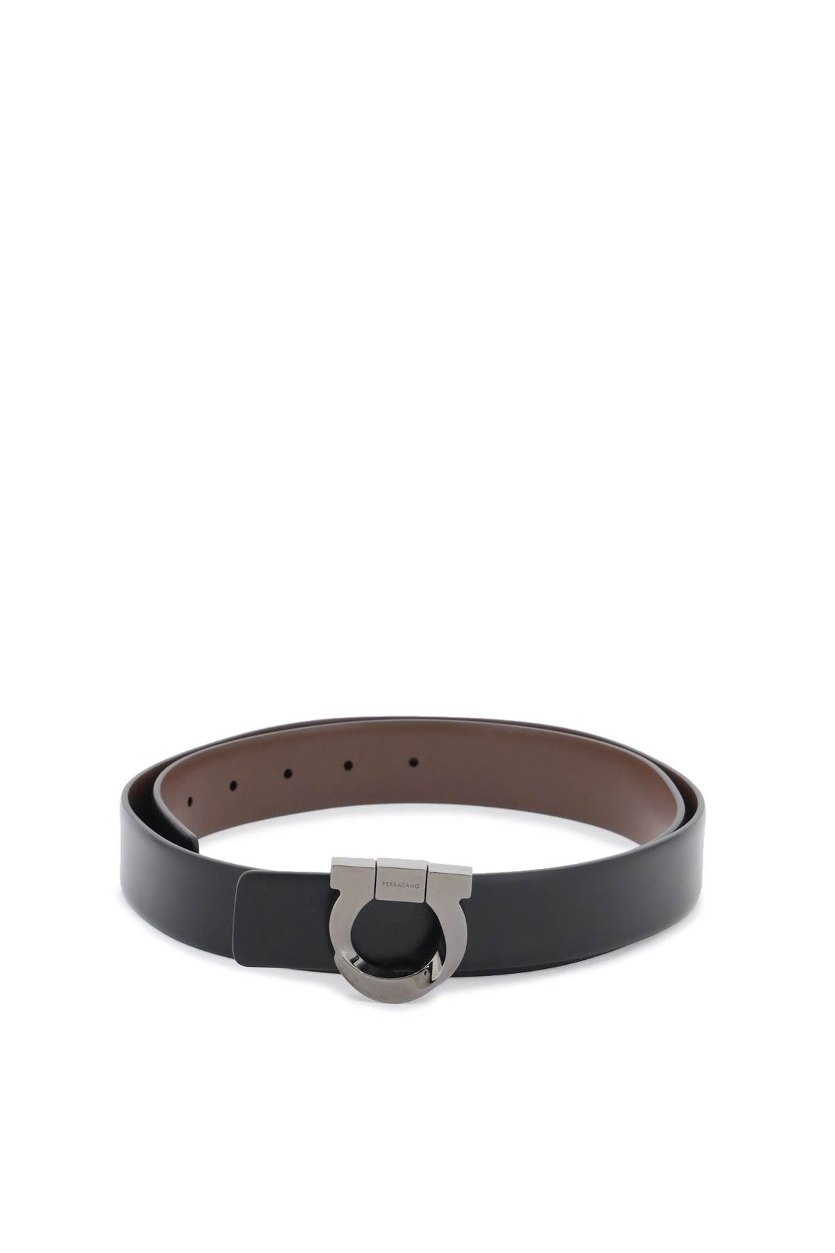 Ferragamo FERRAGAMO reversible belt with gancini torchon