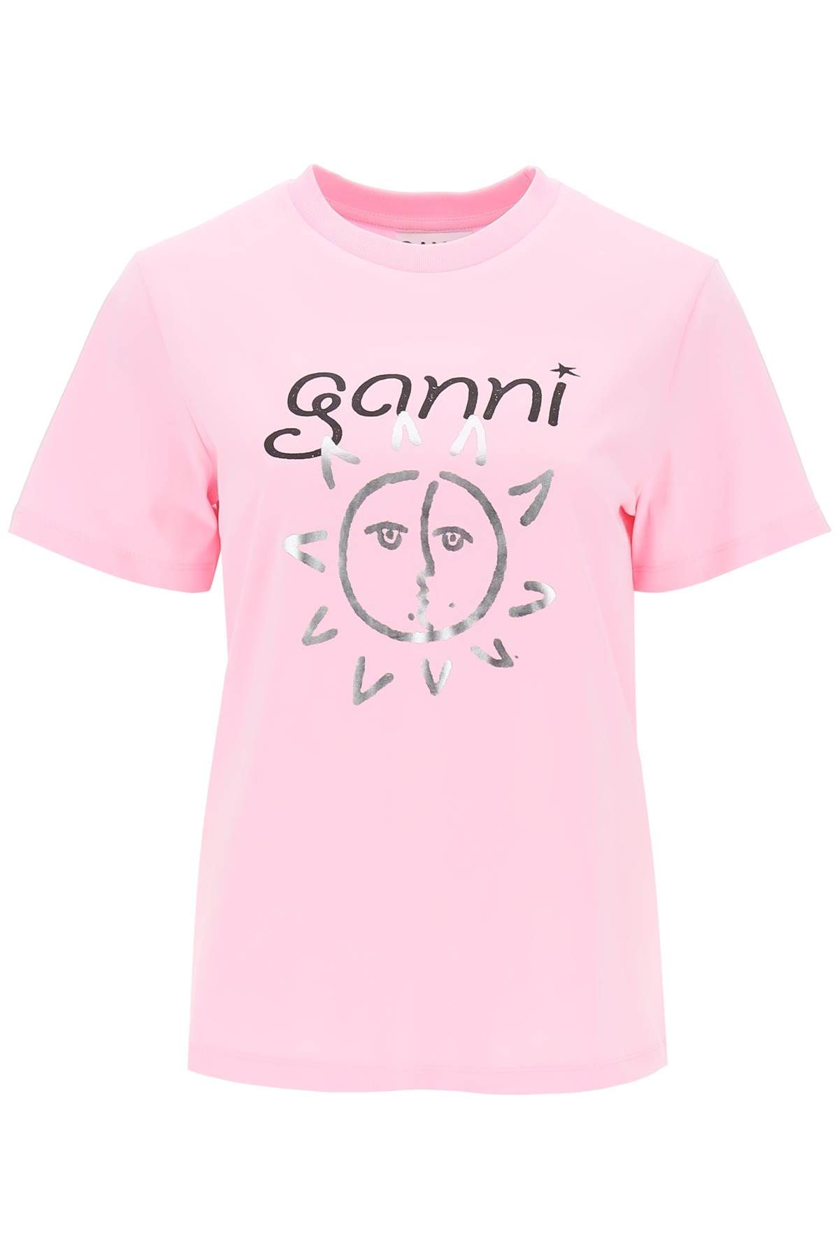 Ganni GANNI crew-neck t-shirt with print