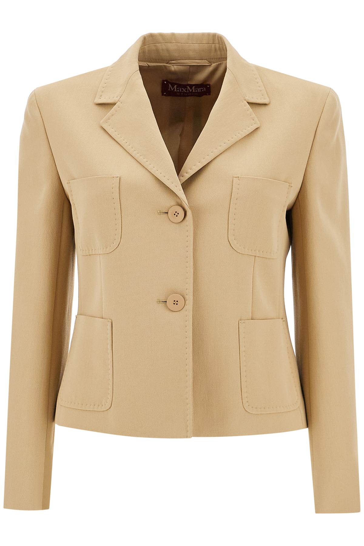 MAX MARA STUDIO MAX MARA STUDIO single-breasted canvas jacket in '