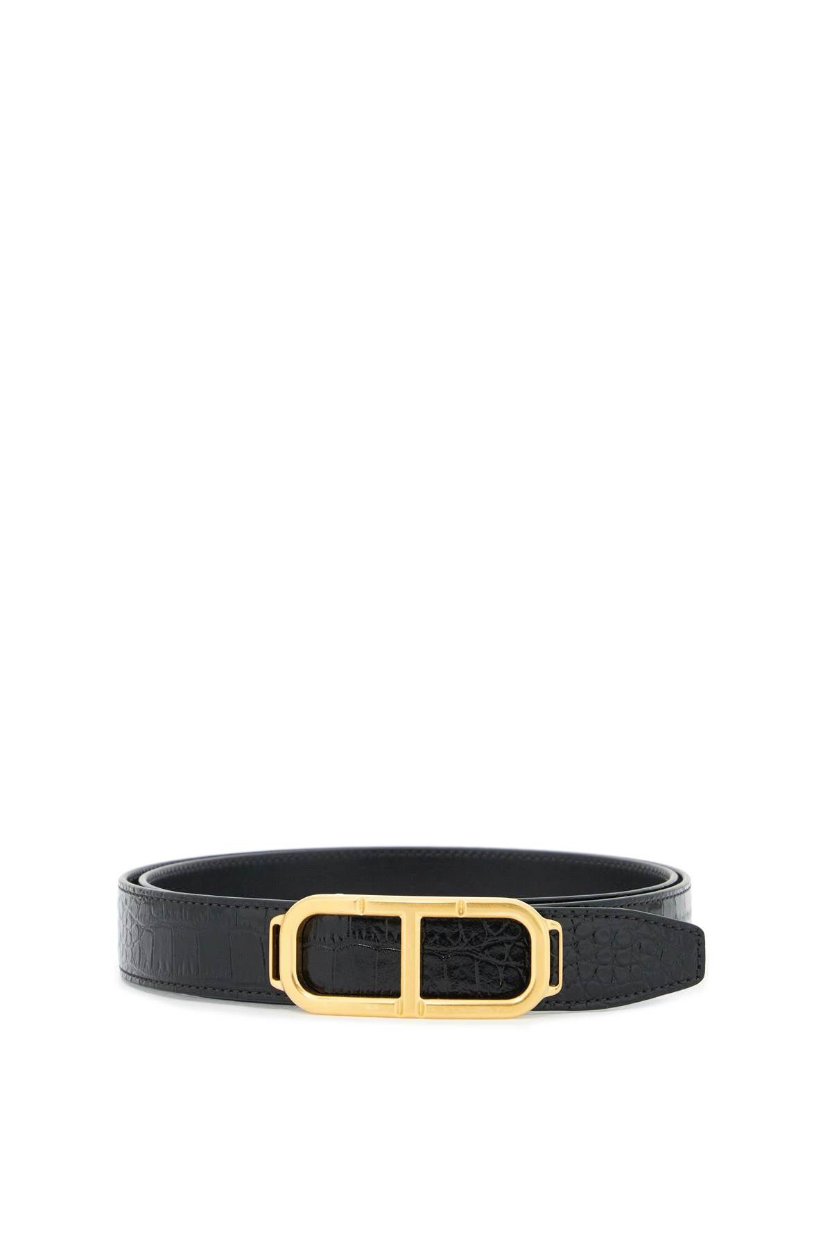 Tom Ford TOM FORD reversible belt with t buckle