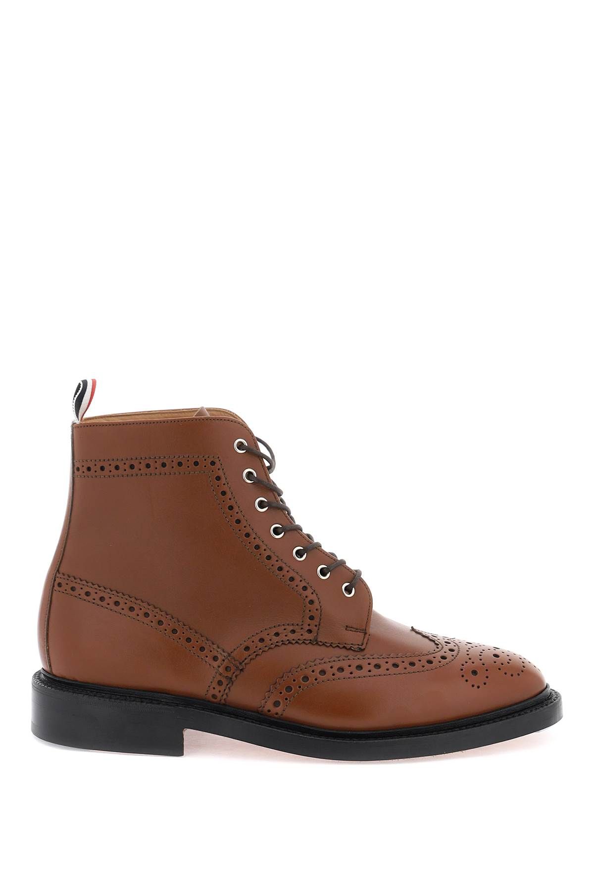 Thom Browne THOM BROWNE wingtip ankle boots with brogue details