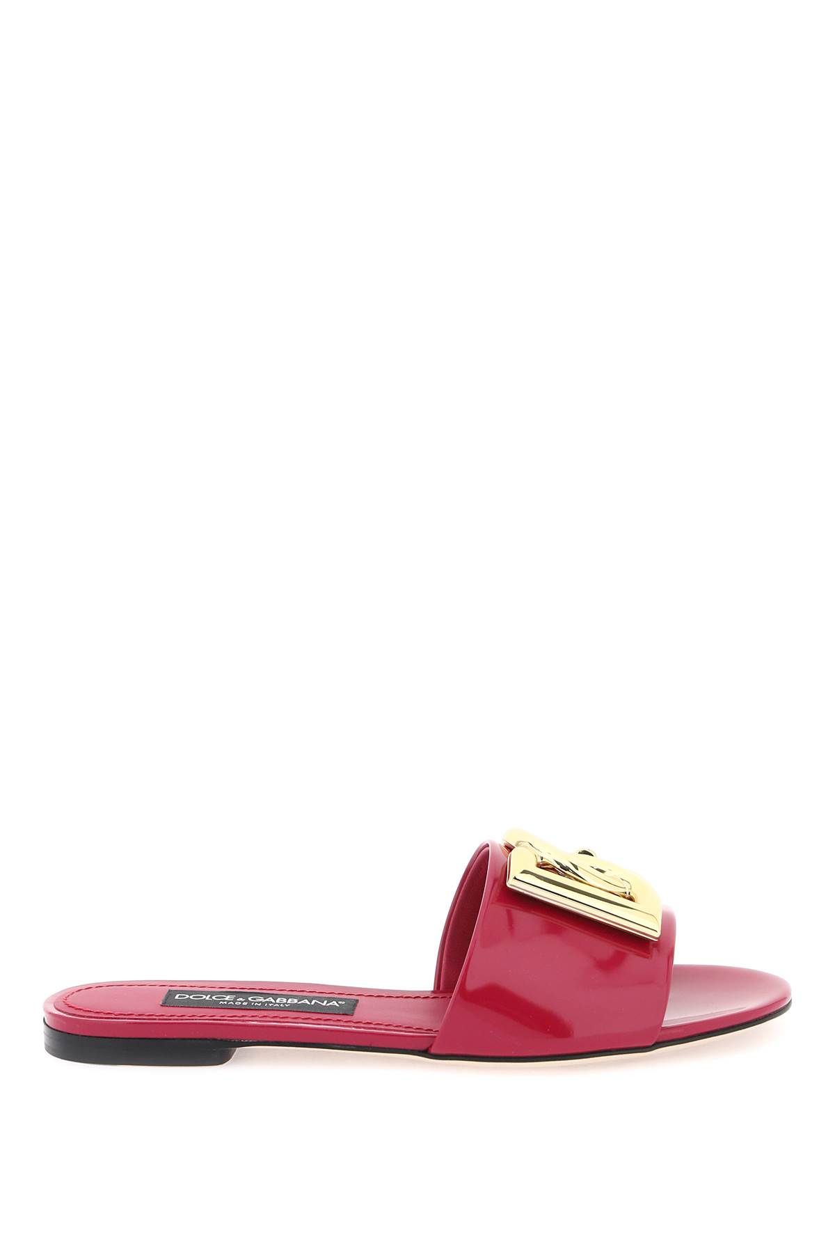 Dolce & Gabbana DOLCE & GABBANA patent leather slides