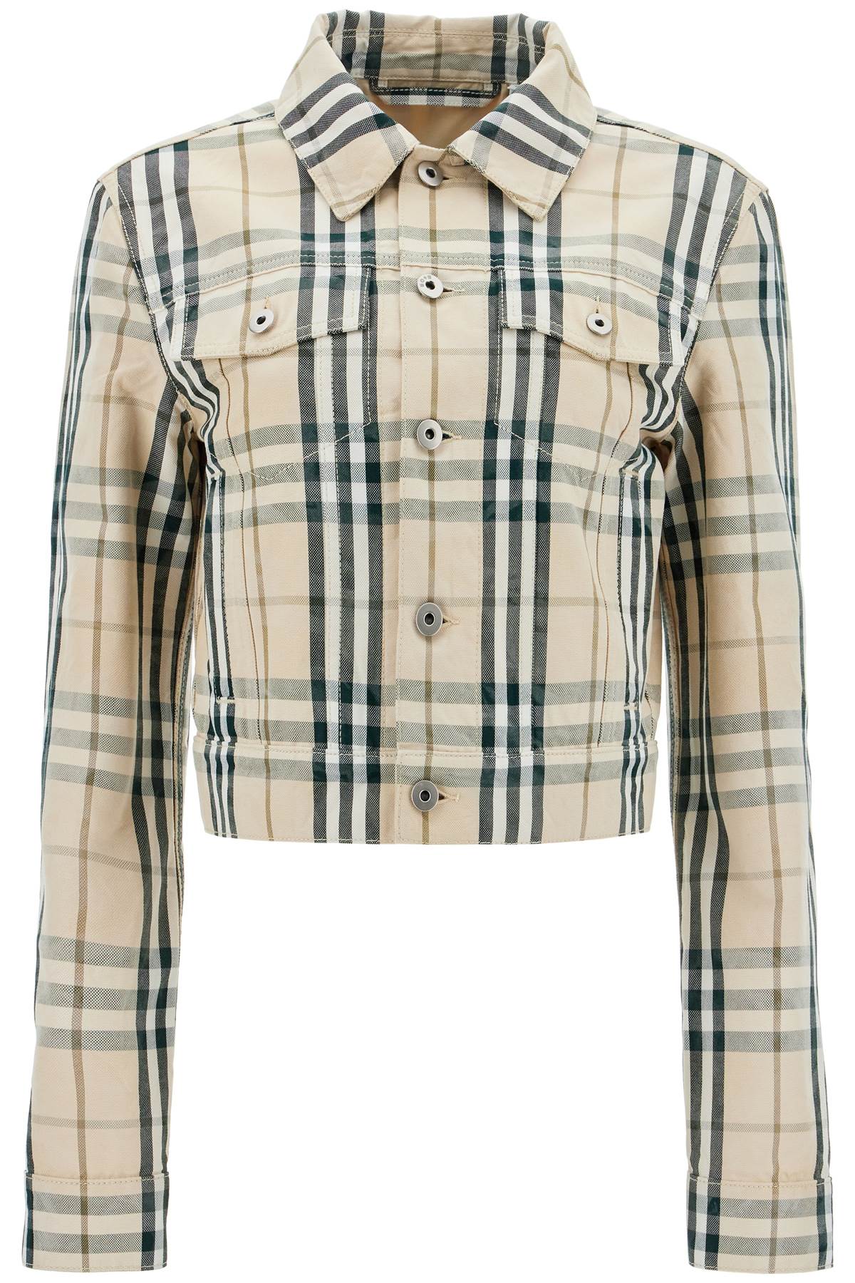 Burberry BURBERRY cropped checkered jacket for