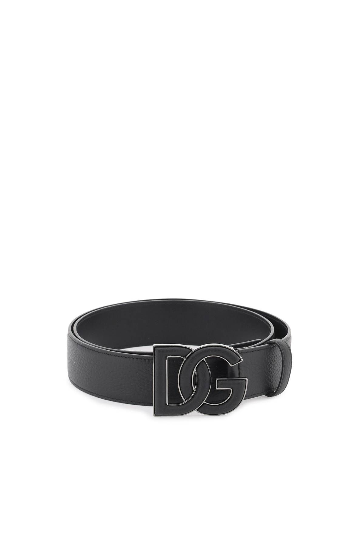 Dolce & Gabbana DOLCE & GABBANA leather belt with dg logo buckle