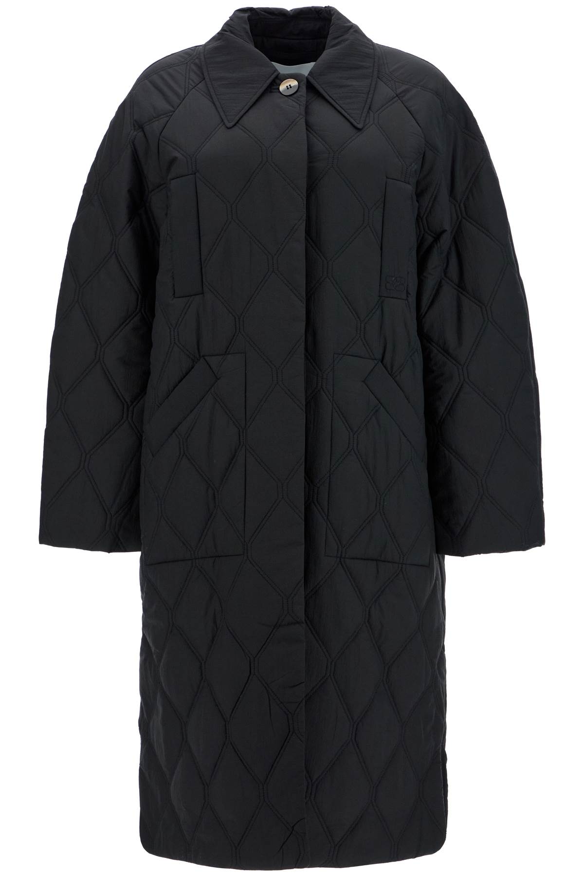 Ganni GANNI long quilted padded coat