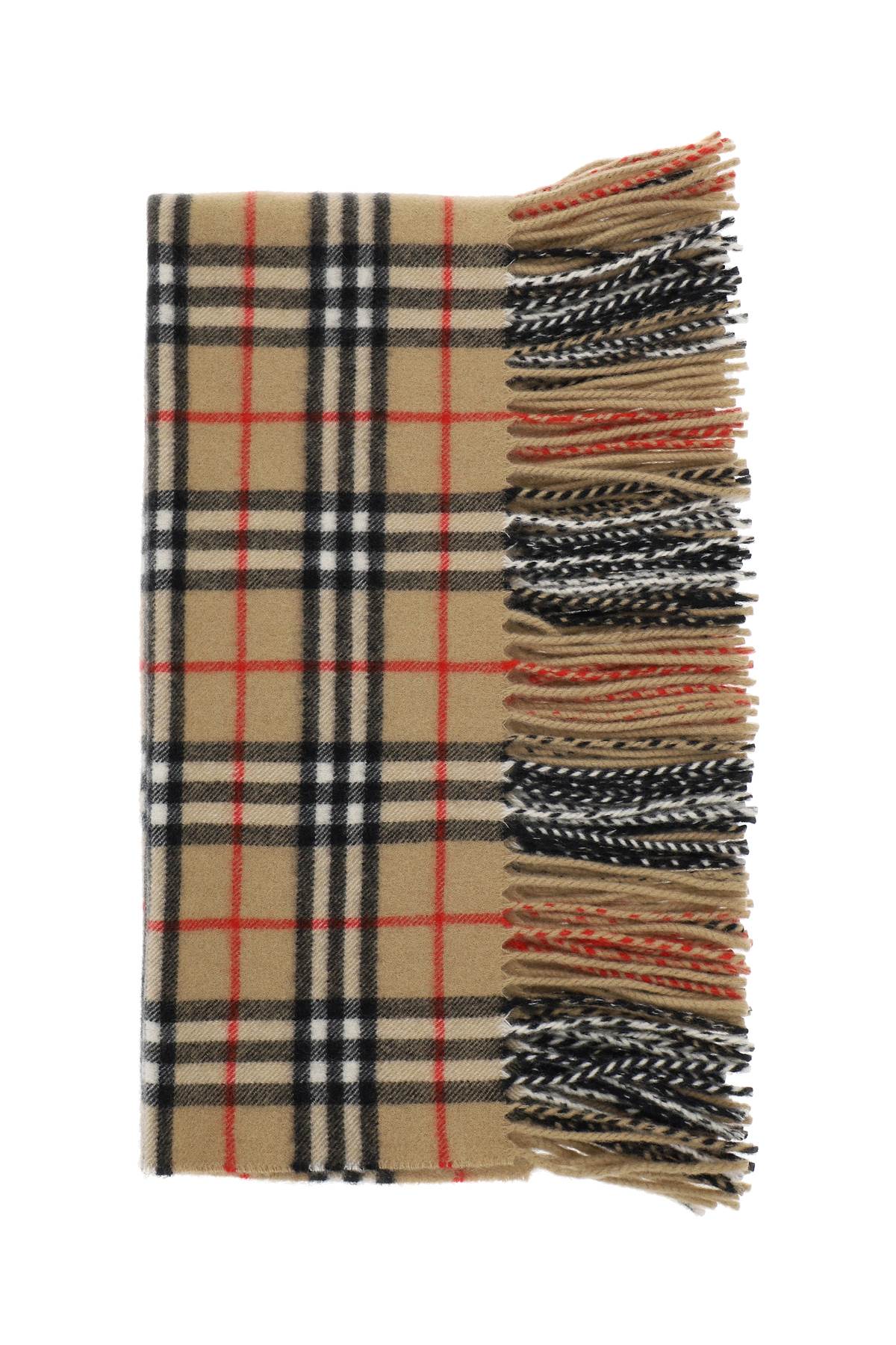 Burberry BURBERRY ered "happy cashmere checkered